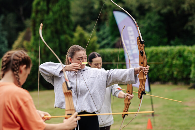 Archery, one of the activities at Madrenaline near Leek