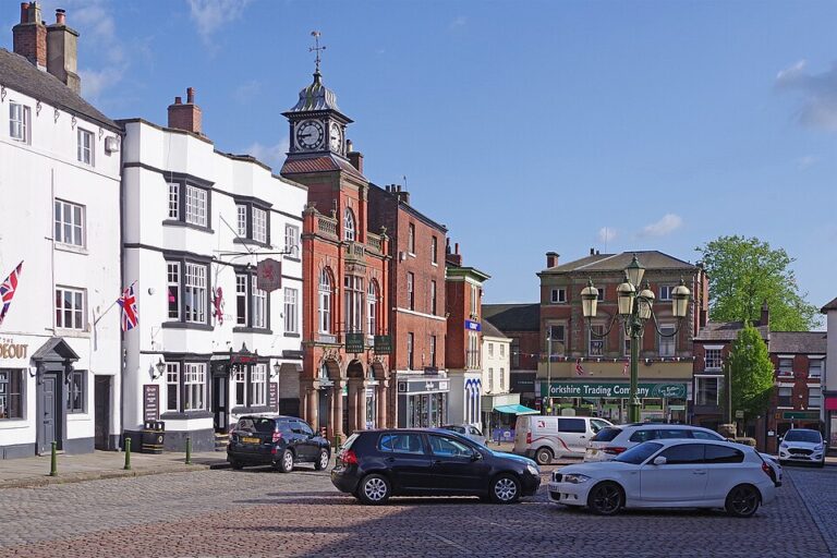 Leek town centre near Roaches Hall, Peak District